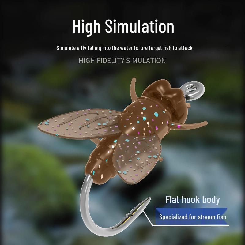 Fly Fishing Rig: Hook Set, Line, Lures, Soft Minnow Bait, Micro Fake Fish Bait