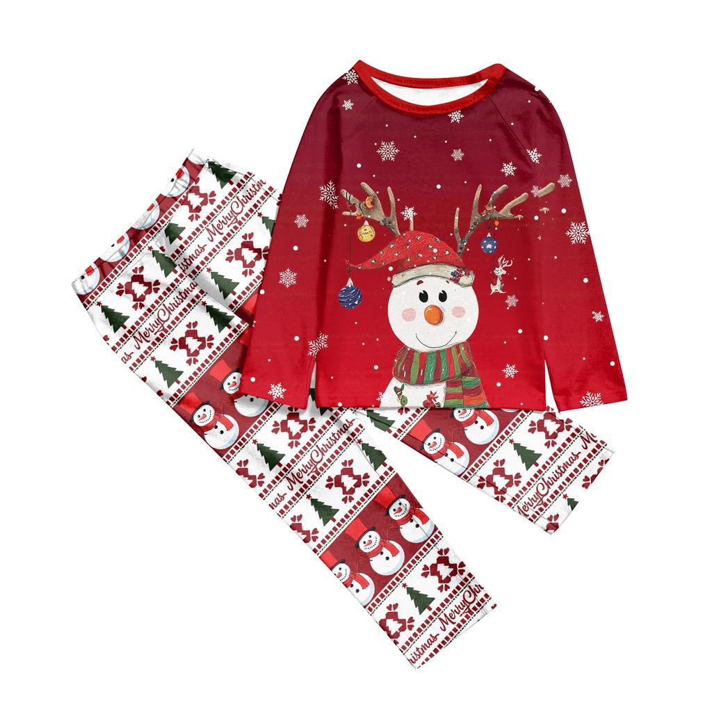 Christmas Day 3D Prints Family Matching Long Sleeve Tops+Pants Set Family Matching Sets