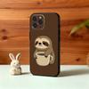 Animal Cute Cartoon Sloth Phone Case For iPhone17,16,15,14,13,12,Plus,Pro Max, 5G Others Soft Black Cover