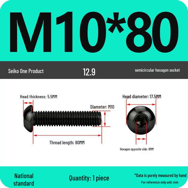 High-Strength 12.9 Pan Head Socket Cap Screws: M6, M8, M10, M12 Sizes