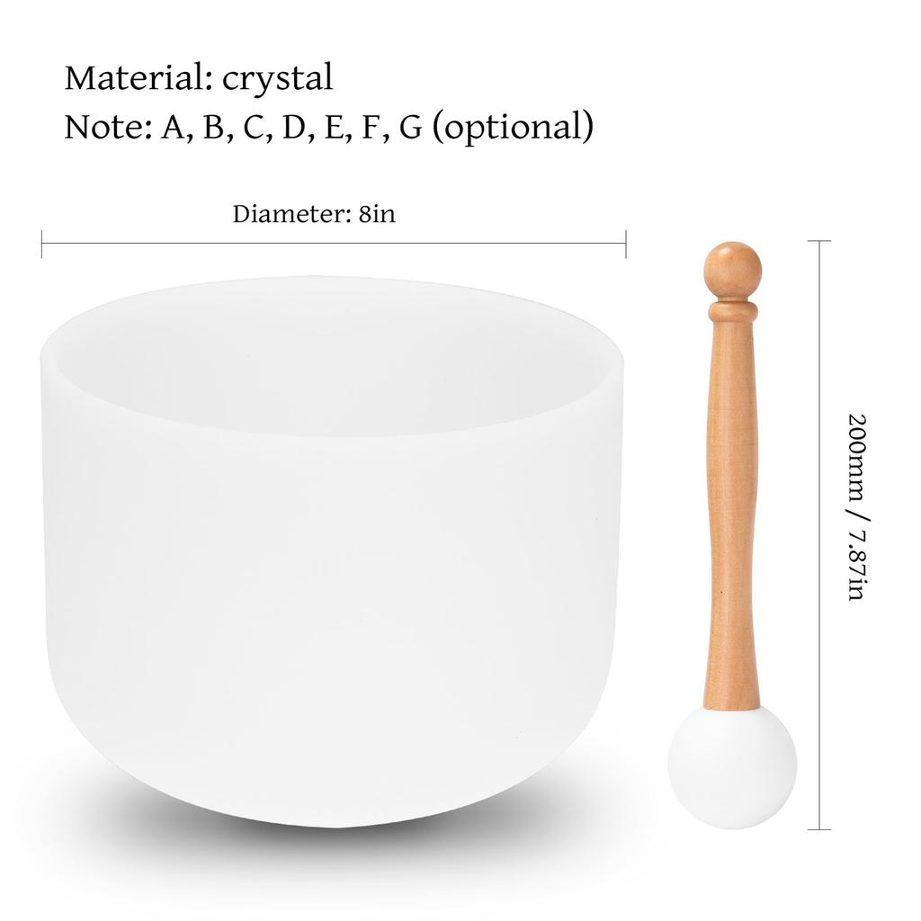 440HZ Crystal Struck Bowl Ritual Music Therapy Yoga Meditation Singing Bowls Percussion Instruments