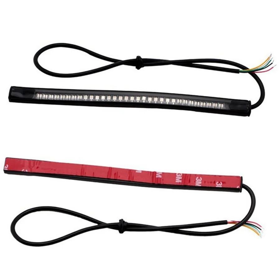 Running Light Flexible Motorcycle 48 LED Strip Rear Tail Brake Stop Turn Signal Lamps High Quality Bike Articles Accessories