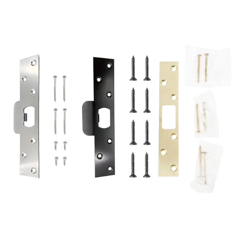 Stable and Stainless Steel Strikes Plate Door Backplate Deadbolts Strikes Plates for Reinforced Protecting