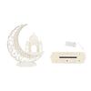 Unique Wooden EidMubarak Desk Ornament LED Moon Star DIY Lamp Light Table Decorations for Festive Celebrations