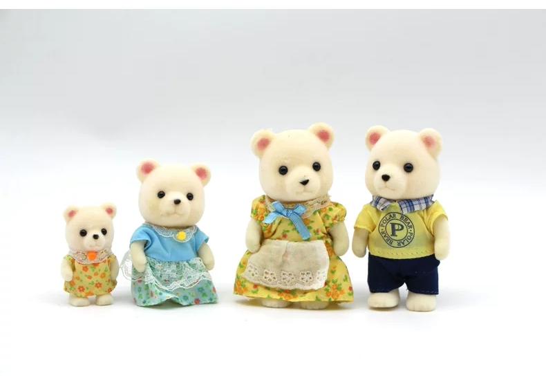 Non-Toxic 1Pcs Forest Animal Family 1:12 Dollhouse Furniture Mini Rabbit Bear Dog Cat Pets Dolls Figure Toy Dolls Kids Gifts