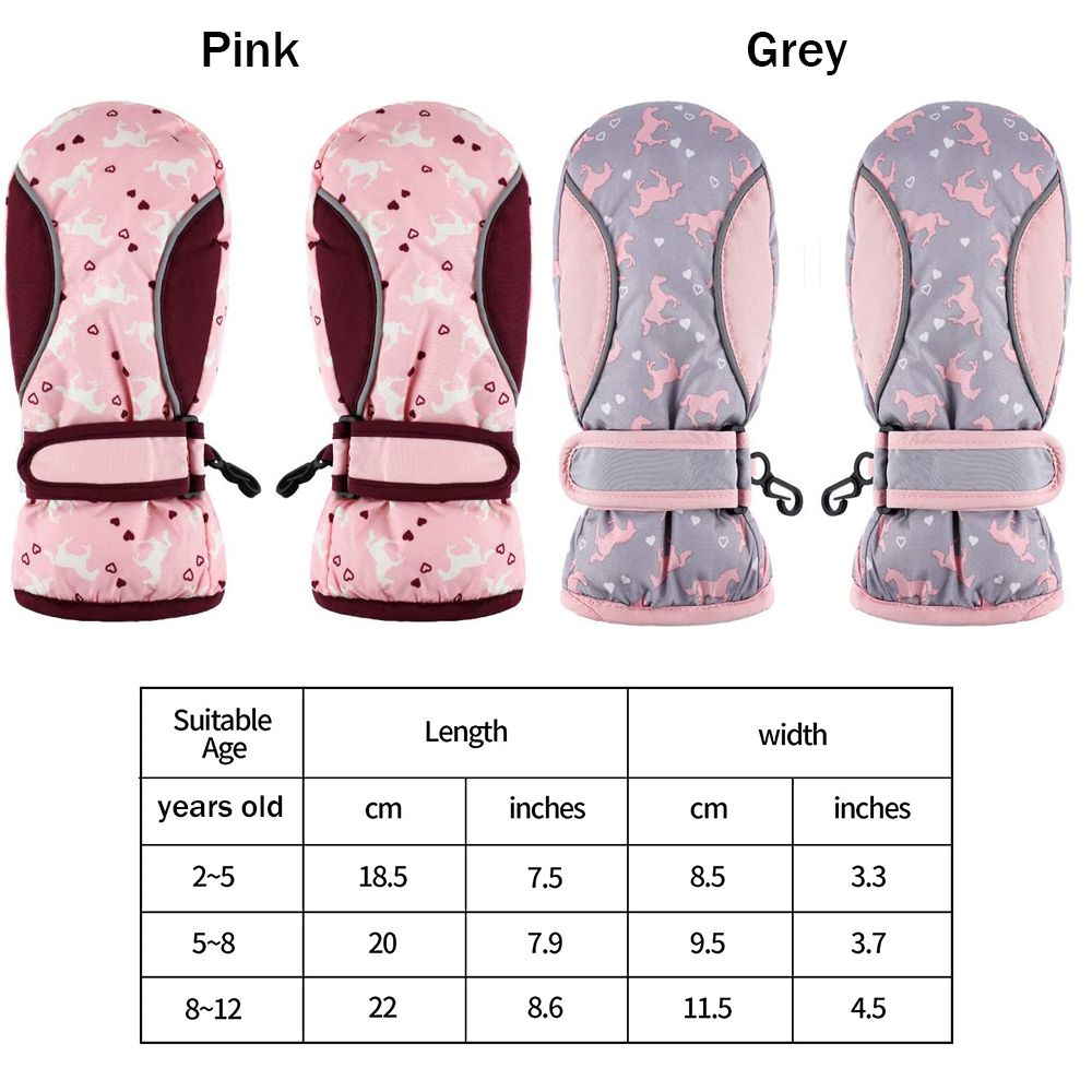 Warm Windproof Waterproof Outdoor Riding Long-sleeved Mitten Snow Snowboard Children Ski Gloves