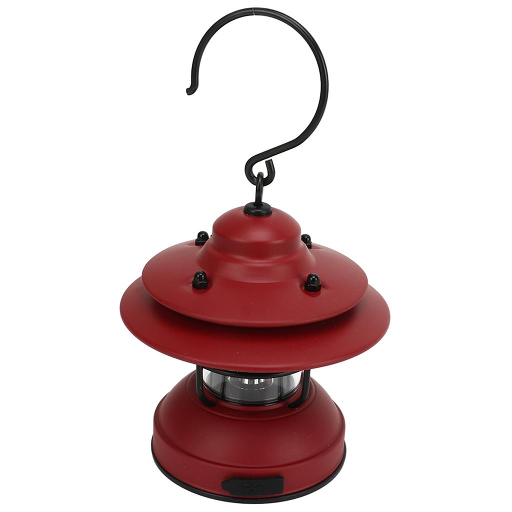 Vintage Campinglykt IPX4 Vanntett 35‑100lm LED Bærbar Retro Hengende Campinglykt for Utendørs Camping Matt