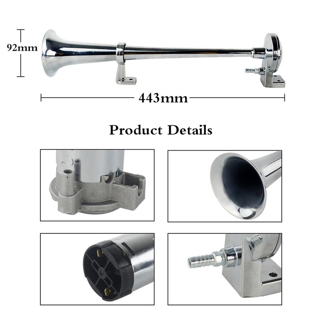 110-120dB Customized Car  Train  Horn Single Loud Sound  Electric Horn  Truck Car  Pressure Horn12v