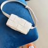 Trendy Cowhide Mini Woven Waist & Shoulder Messenger Bag - Unisex