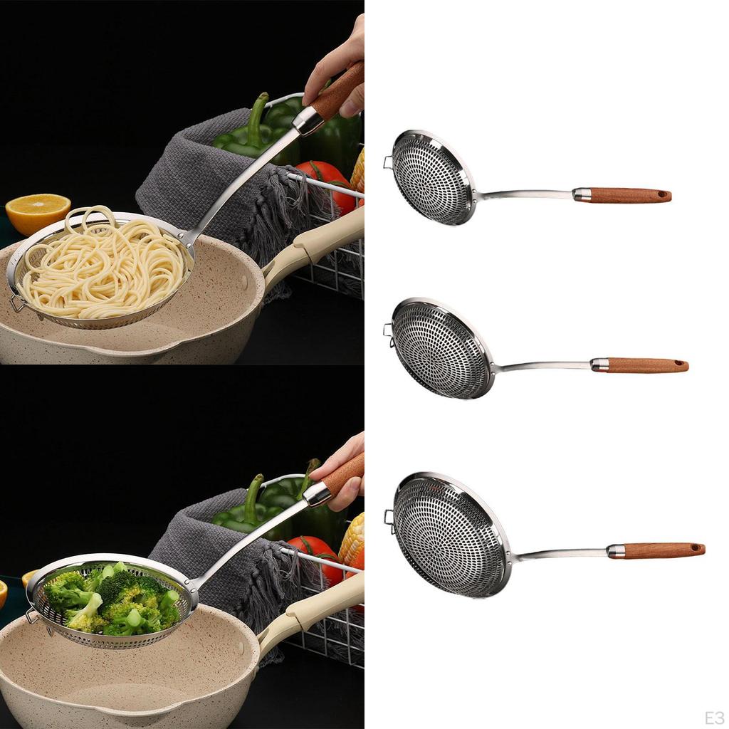 Skimmer Slotted Spoon Cooking Colander Comfortable Grip Strainer for