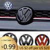 For VW Volkswagen Jetta MK5 Golf Volkswagen Front Grill Emblem Rear Trunk Badge Lid Cover logo For VW POLO GOLF 5 6 7 7.5 8 MK7