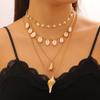 Natural Seashell Layered Necklace Tassel Ocean-Inspired Jewelry Beach Earrings Set Vacation Style Elegant Gift for Women