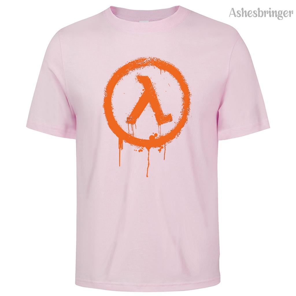 Men's Cotton Crew Neck Half Life Graphic Print T-Shirt Street Casual Style Tops For Men and Women