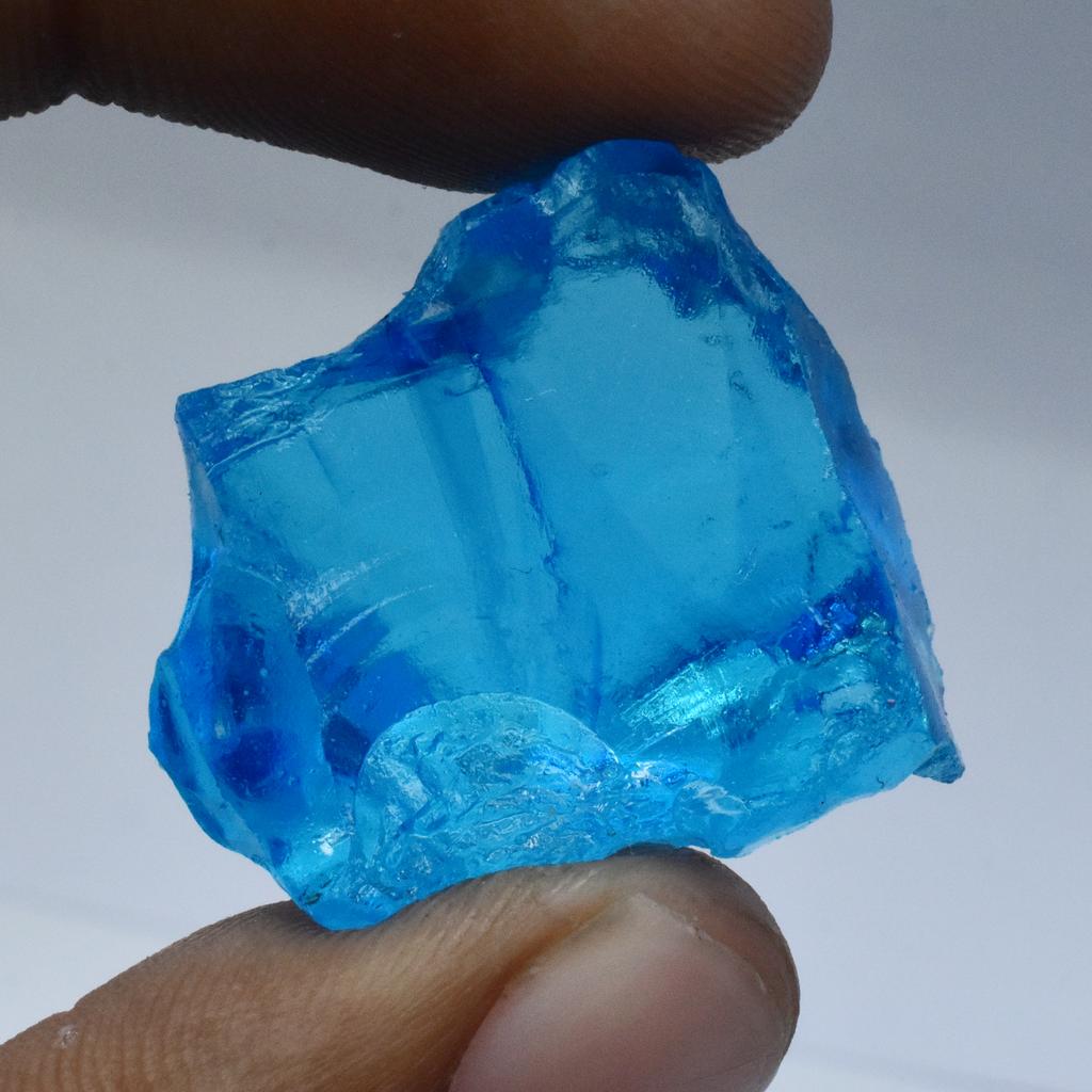 42.5 Ct Blue Sapphire Lab-Created Uncut Rough Loose Gemstone Huge Size