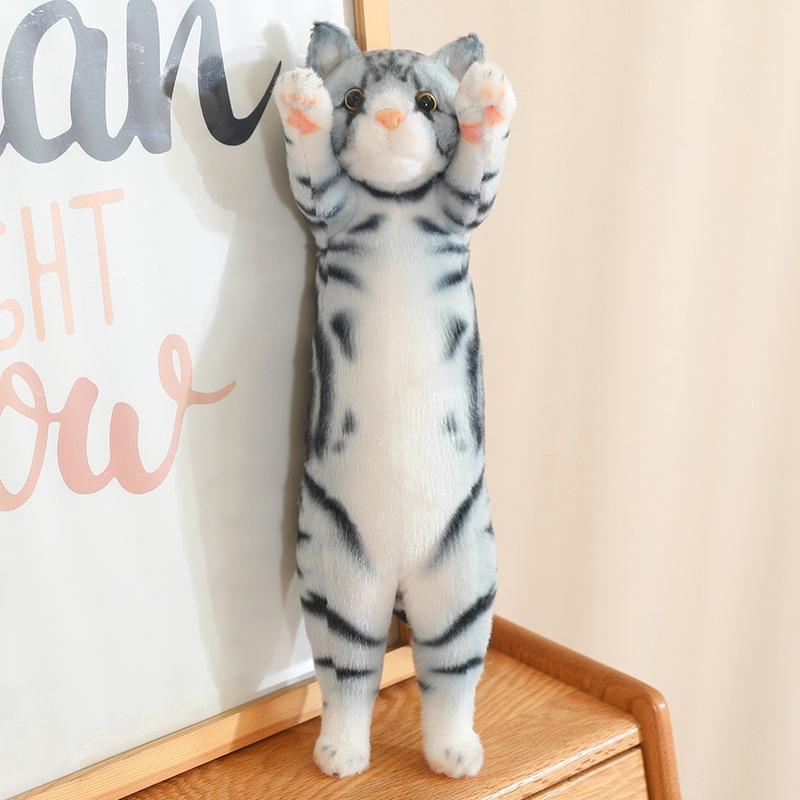 Cute Cute Simulation Standing Kitten Doll Plush Toy Cat Doll Children Soothing Doll