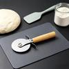 Pizza Cutter Wheel Food Grade Stainless Steel Sharp Slicer with Smooth Wooden Handle for Pizza Shop Home Baking Unique Gift