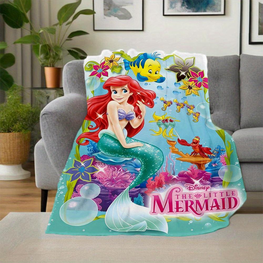 1pc, Disney The Little Mermaid Blanket Seasonal Gift for Friend, Soft Throw Blanket, Living Room, Travel, Camping