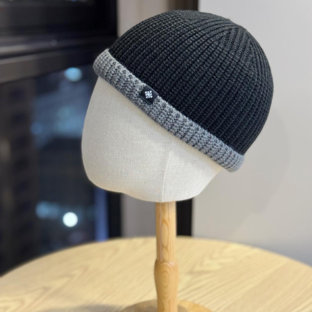 Landlord Knitted Hat for Men and Women Short Watermelon Woolen Hat Dome Cold Hat Autumn and Winter Warm Casual Pullover Melon Skin Hat