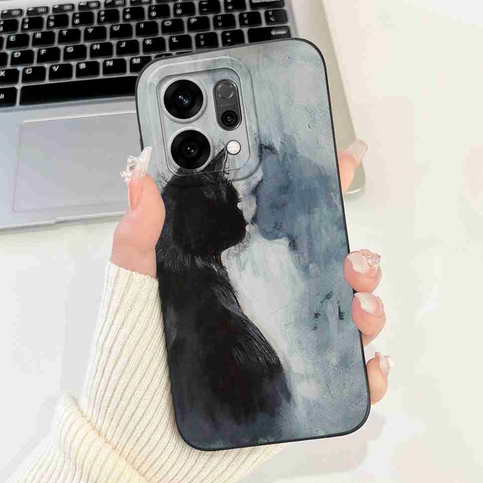 For Oppo Reno14 5G PLA110 Case Cute Rabbit Sunflower Soft Silicon Cover For Oppo Reno 14 CPH2737 6.59" Protective Cases Coque
