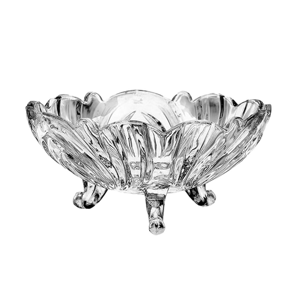 Crystal Glass Fruit Bowl Versatile Addition To Dining Table Modern Living Room Glass Fruit Bowl