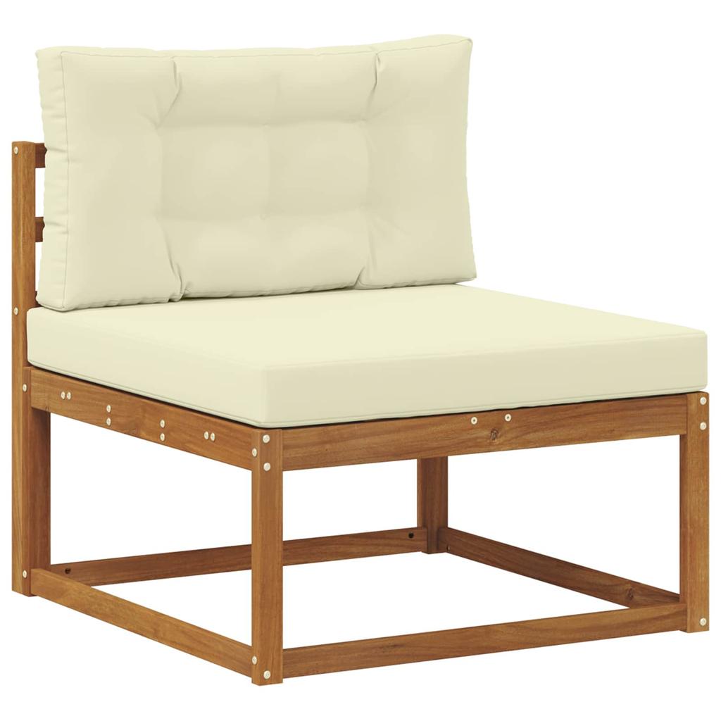 Outdoor Sofa Set with Cushions 10 pcs Natural and Cream