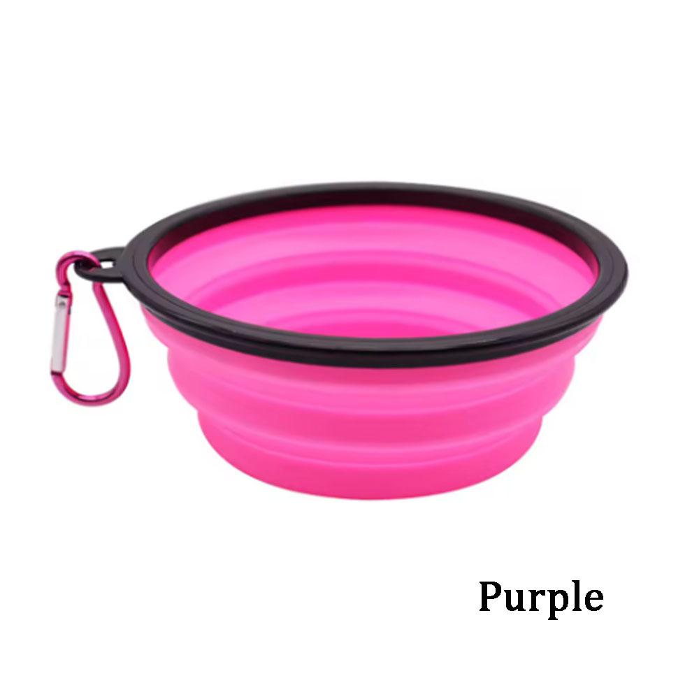 S 350Ml Collapsible Dog Pet Folding Silicone Bowl Outdoor Travel Portable Puppy Food Container Feeder Dish Bowl