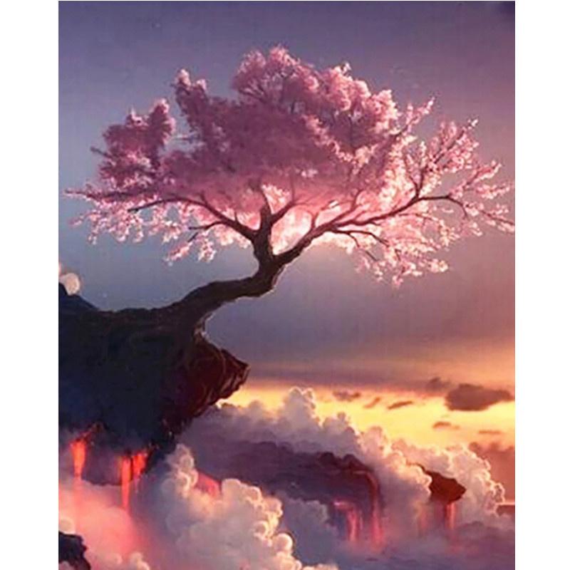 Pictură cu diamant DIY 5D Animale și peisaje interesante Broderie cu diamante Kit punct de cruce cu strass complet Mozaic Home Decor