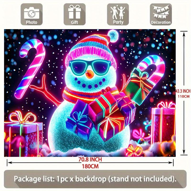 Party Backdrop Snowman Celebration Photo Booth Party Decor