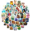 50 Bottles with Strange Stickers, Creative Bottles, All Things Dreams, Wish Bottle Series Stickers Material Handbook Stickers