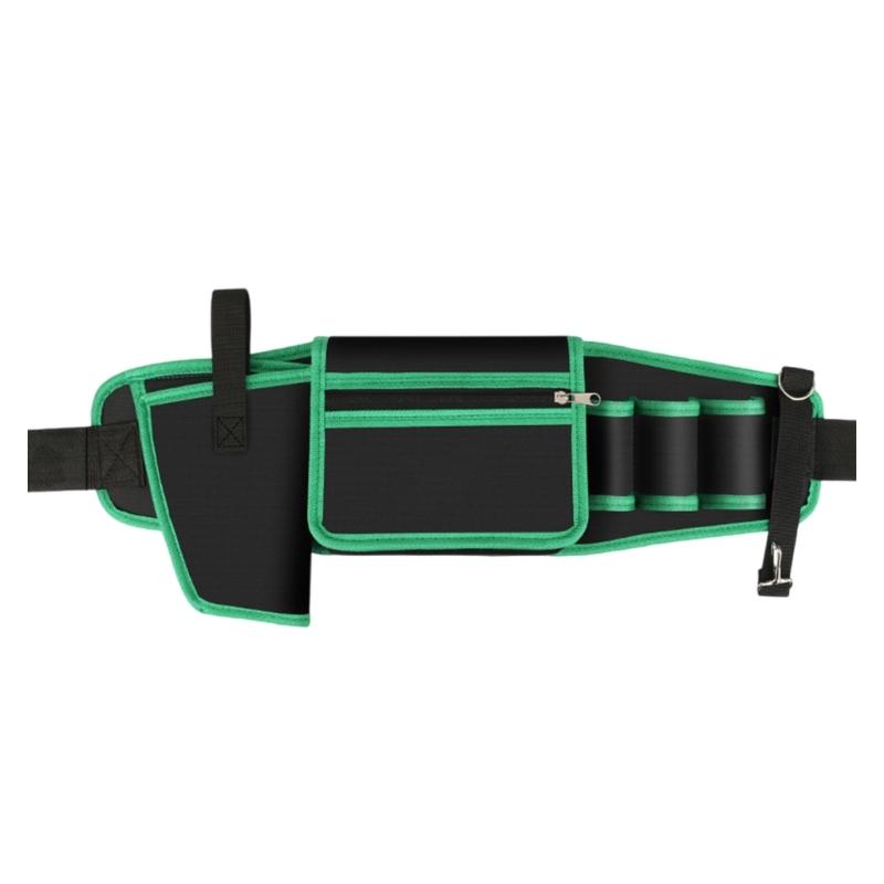 Heavy Duty Oxford Fabric Utility Belt Bag with Multiple Compartments Portable Tool Storage Bag for Tool and Accessories