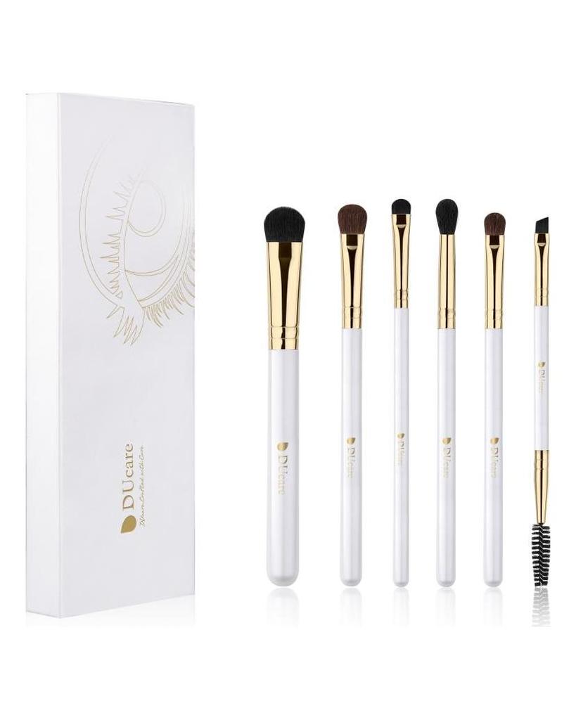 DUcare Eye Brushes 6pcs Eyeshadow Makeup Brush Foundation Highlight Blending Powder Brushes for Women Face Make Up Cosmetics Brush Set