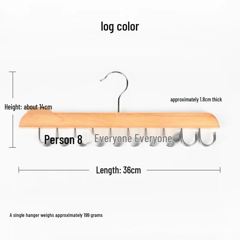 14-Hook Multifunctional Solid Wood & Leather Adhesive Foldable Metal Clothes Hanger
