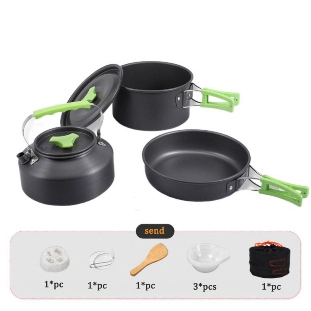 Kettle Outdoor Cookware Set Teapot Combination Picnic Pot Set Camping Tableware Travel Outdoor