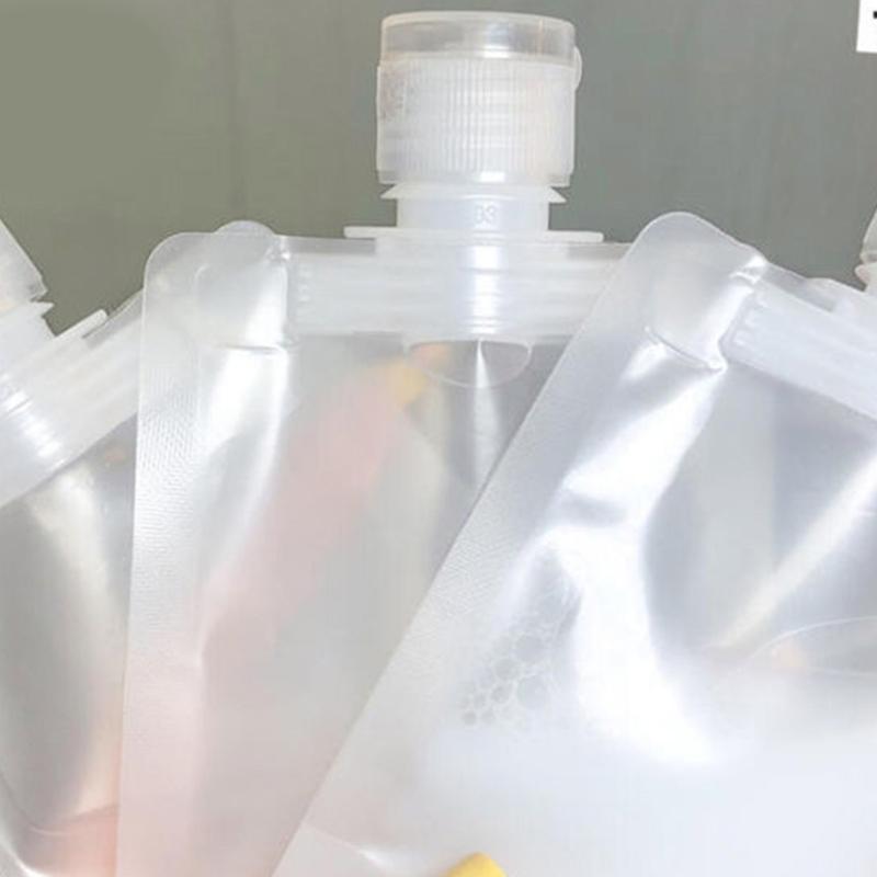 Transparent Stand Up Spout Pouch for Travel 30ml/50ml/100ml Leakproof Refillable Bag
