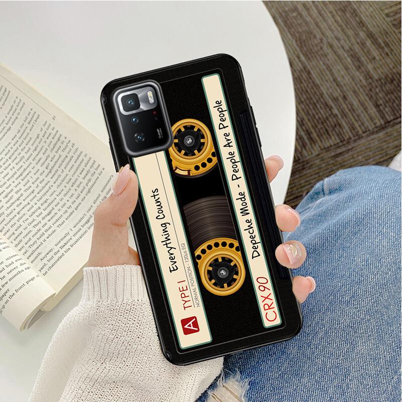 Phone Case For Xiaomi Redmi note 13 12S 12 Pro 11S 11 10 Pro 10S 12S Redmi 13 10 10C 13CClassical Cassette tape Battery Case