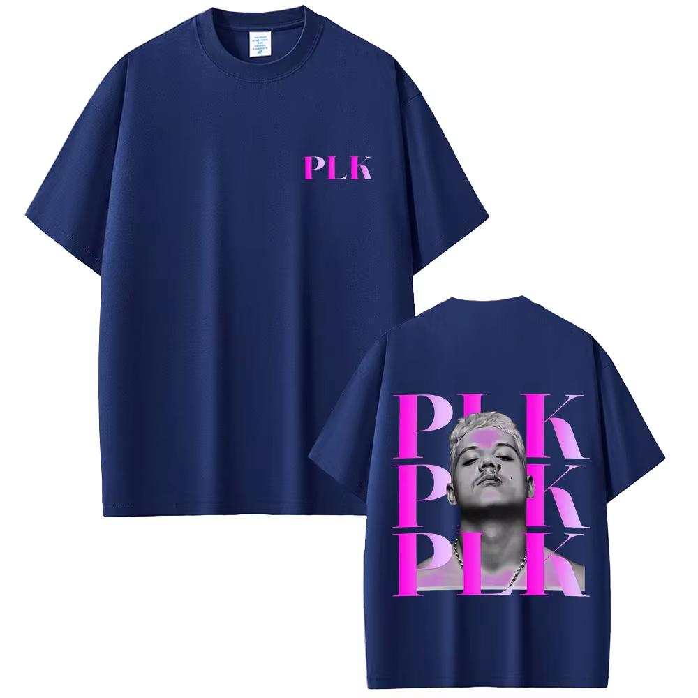 Rapper Plk Face Graphic Tshirt Men Women Fashion Pop Music Streetwear Mens Casual Cotton T Shirts Unisex Vintage Hip Hop Tees
