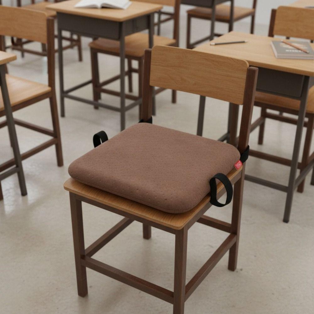 Square Seat Cushion with Strap Plastic Stool Pad Universal Student Chair Cushion Kindergarten
