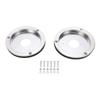 Watermelon Lights Bunk Adapter Stainless Steel Round Marker Light Bezel Cover for Trucks Trailers