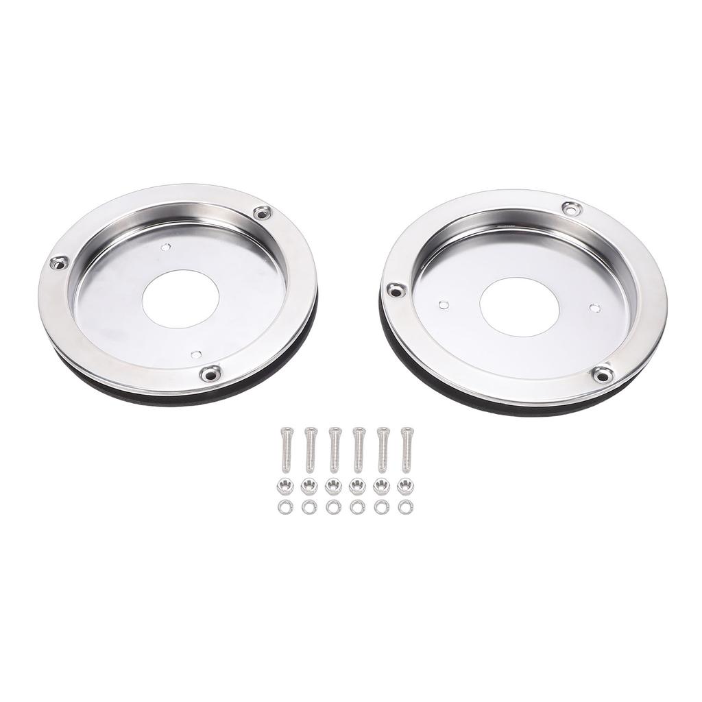 Watermelon Lights Bunk Adapter Stainless Steel Round Marker Light Bezel Cover for Trucks Trailers