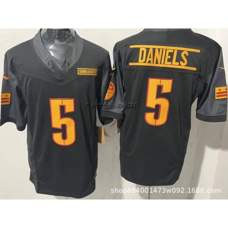 Mens Washington Commanders NFL Training Jersey - Daniels McLauren Taylor 5 17 21 Embroidered Football Uniform Top