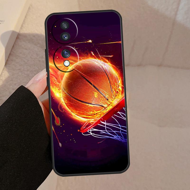 Basketball On Fire For Honor Magic 5 6 7 8 Pro Case For Honor X9d X9a X9b X9c X8c X8b 50 70 90 200 400 Lite Win