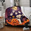 1Pc Snoopy'S Halloween Adventure Blanket Soft And Comfortable Casual Warm Camping Travel Christmas Halloween Gift M91789