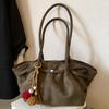 Large Capacity Tote Bag Women's Autumn New Commuter Lazy Wind Matte Vegetable Basket Bag Shoulder Armpit Bag