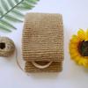 With Gloves Back Shower Strap Rustic Style Bath Towel Durable Jute Back Scrubber Set  Body Cleaning