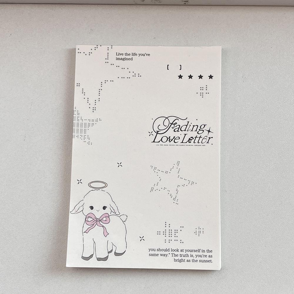 50 sheets Lucky Angel A7 Memo Notebook can be torn, non stick, portable memo pad, and portable notebook