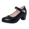 5CM Thick Heeled Leather Work Shoes Women High Heels Pumps Comfortable Dress Shoes for Women Office Wedding Party Shoes