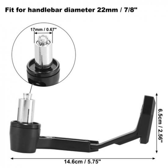 ONE PAIR 7/8" 22mm Motorcycle Brake Lever Guard Handlebar Protector Clutch Black