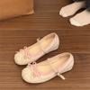 Fairy Style Bow Heightening Shallow Mouth Single Shoes Women's 2026 New Spring Skirt Heightening Mary Jane Shoes