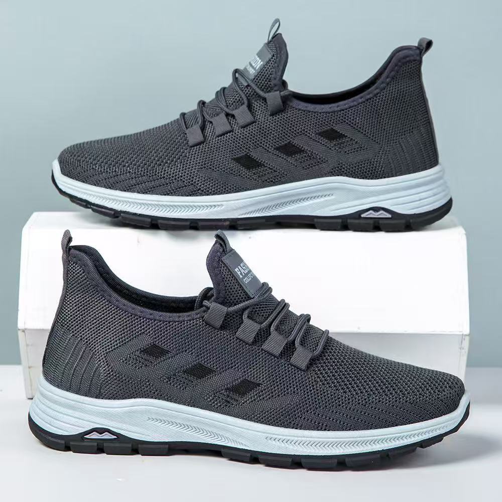 Slip-blocking shoes men's work shoes chef sports breathable men's shoes spring and autumn soft sole comfortable and lightweight sports casual shoes