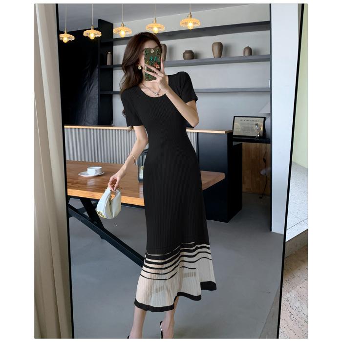 Women Summer Mesh Long Dress Round Neck Sleeveless Vest Dress Vintage Sweet Beach Dresses
